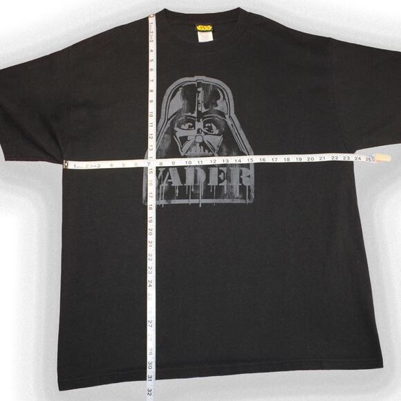 Black Vintage Y2K Star Wars Darth Vader Graphic Tee - Picture 2 of 5